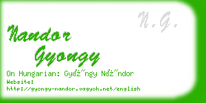 nandor gyongy business card